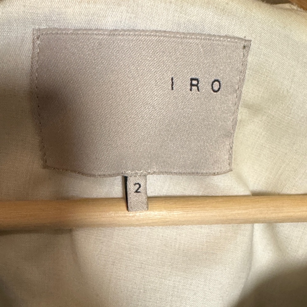 IRO Cream and Gray Textured Zip Jacket - Picture 2 of 4